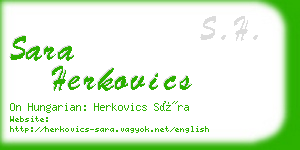 sara herkovics business card